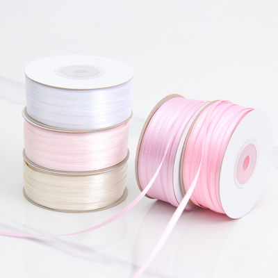 3mm étroite couleur assortie personnalisée haut de la durabilité polyester ruban satiné pour l'emballage cadeau
