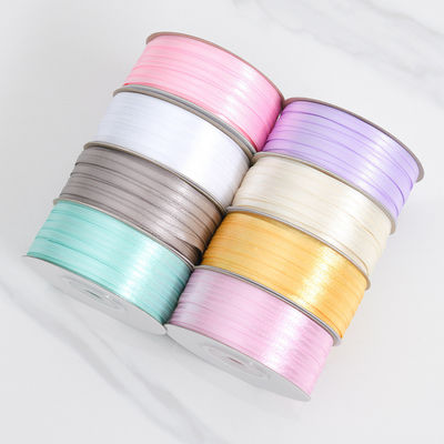 3mm étroite couleur assortie personnalisée haut de la durabilité polyester ruban satiné pour l'emballage cadeau
