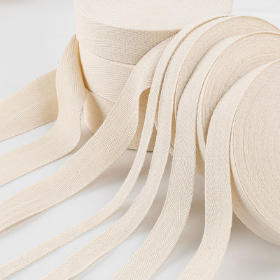 Le ruban de coton naturel de 10 mm à 50 mm est imprimé sur mesure