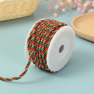 3 brins 2 mm-10 mm Polyester corde en nylon fil d'or mélangé pour le bracelet