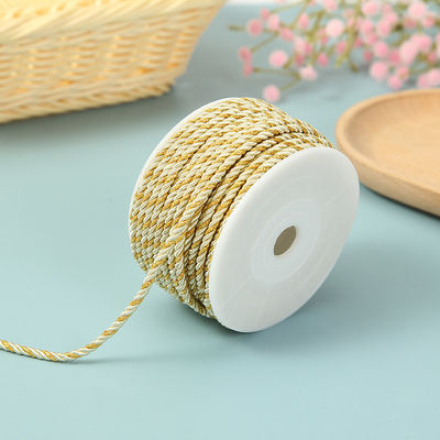 3 brins 2 mm-10 mm Polyester corde en nylon fil d'or mélangé pour le bracelet