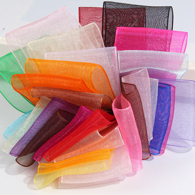 2Ruban d'organes en polyester de 0,5 cm pour les arcs de bricolage ou la décoration de mariage ou l'emballage de gâteaux