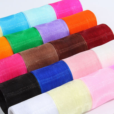 2Ruban d'organes en polyester de 0,5 cm pour les arcs de bricolage ou la décoration de mariage ou l'emballage de gâteaux