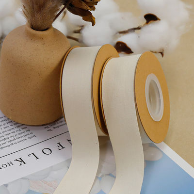 Ruban de coton blanc naturel de 10 mm à 32 mm 100% coton tissé