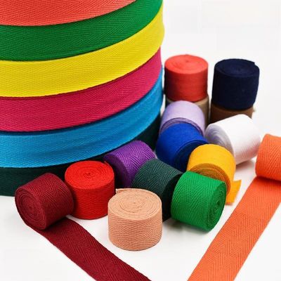 Herribone Design ruban de coton violet orange ruban de coton