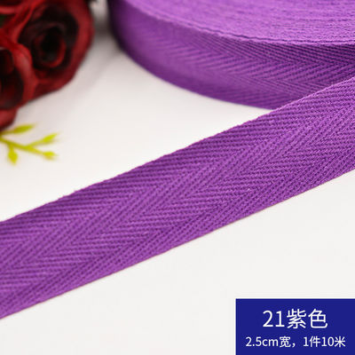 Herribone Design ruban de coton violet orange ruban de coton