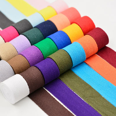 Herribone Design ruban de coton violet orange ruban de coton