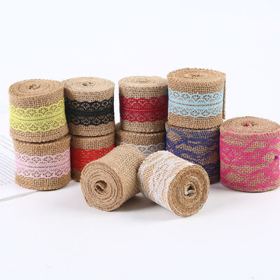 Ruban de tissu rose de 65 mm avec dentelle 10 mètres ruban de tissu de tissu naturel