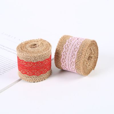 Ruban de tissu rose de 65 mm avec dentelle 10 mètres ruban de tissu de tissu naturel