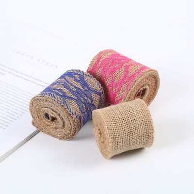 Ruban de tissu rose de 65 mm avec dentelle 10 mètres ruban de tissu de tissu naturel