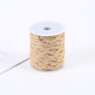 Ruban de jute à couleur solide ISO14001 Ruban de jute brun foncé