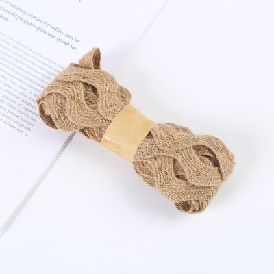 Ruban de jute à couleur solide ISO14001 Ruban de jute brun foncé