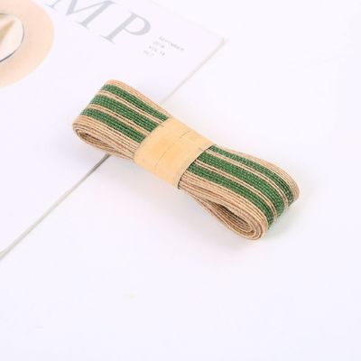 Des rouleaux de ruban de jute 100% rayés colorés pour la décoration