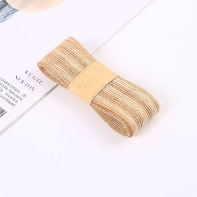 Des rouleaux de ruban de jute 100% rayés colorés pour la décoration