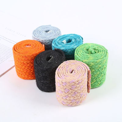 Ruban de jute tissé tressé Ruban de jute bleu coloré pour l'arbre de Noël