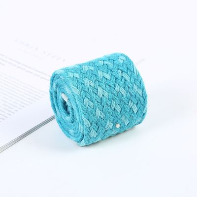 Ruban de jute tissé tressé Ruban de jute bleu coloré pour l'arbre de Noël