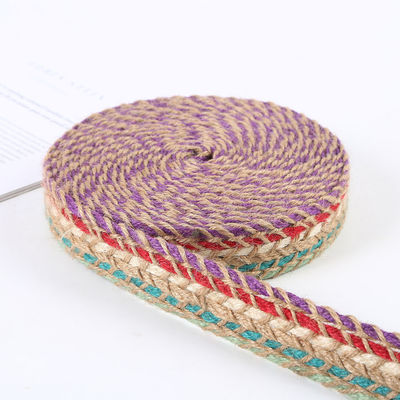 Ruban de tissu de jute rétro-or en tissu de tissu pour vêtements