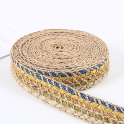 Ruban de tissu de jute rétro-or en tissu de tissu pour vêtements