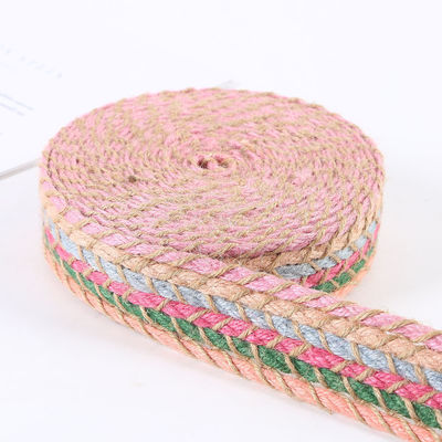Ruban de tissu de jute rétro-or en tissu de tissu pour vêtements