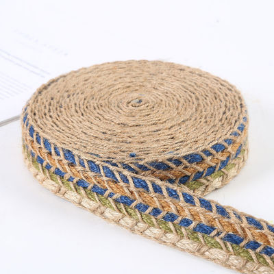 Ruban de tissu de jute rétro-or en tissu de tissu pour vêtements