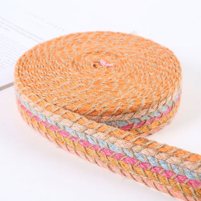 Ruban de tissu de jute rétro-or en tissu de tissu pour vêtements