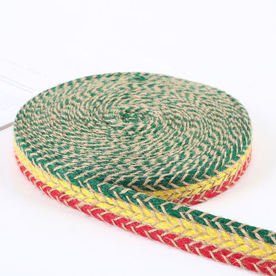 Ruban de tissu de jute rétro-or en tissu de tissu pour vêtements