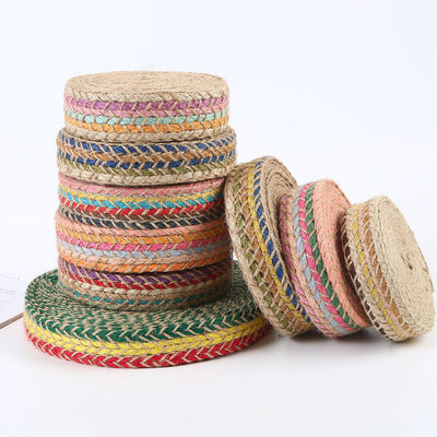 Ruban de tissu de jute rétro-or en tissu de tissu pour vêtements