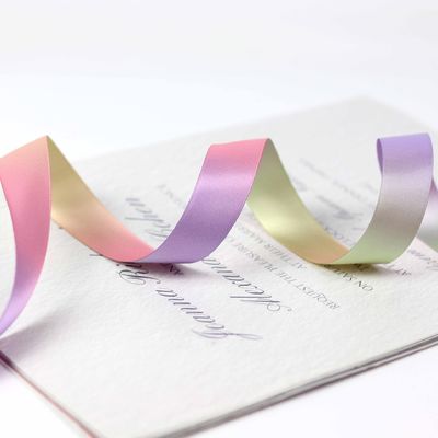 Changement progressif de couleur du ruban de polyester 25 mm