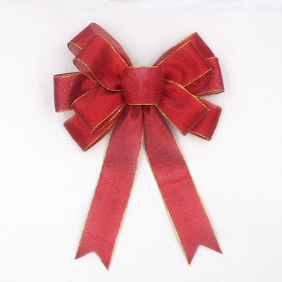 Arcs en satin rouge polyester jaune pour l' artisanat