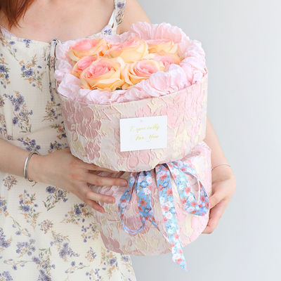 Ruban en coton imprimé en fleurs 25 mm Ruban cadeau personnalisé