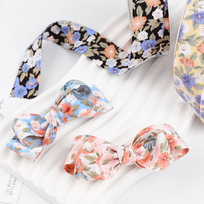 Ruban en coton imprimé en fleurs 25 mm Ruban cadeau personnalisé