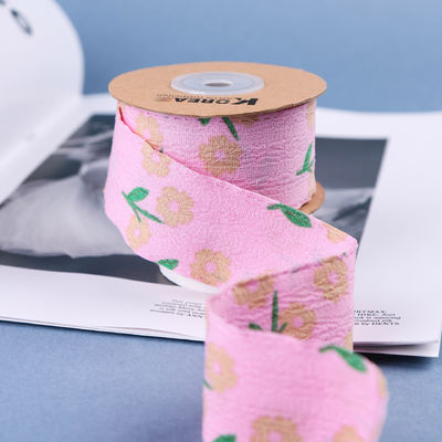OEM Blossom art floral ruban imprimé 40mm ruban personnalisé avec logo
