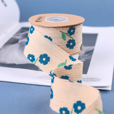 OEM Blossom art floral ruban imprimé 40mm ruban personnalisé avec logo
