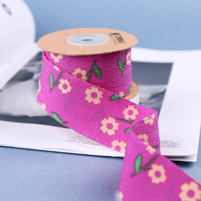 OEM Blossom art floral ruban imprimé 40mm ruban personnalisé avec logo