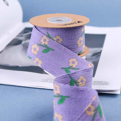 OEM Blossom art floral ruban imprimé 40mm ruban personnalisé avec logo
