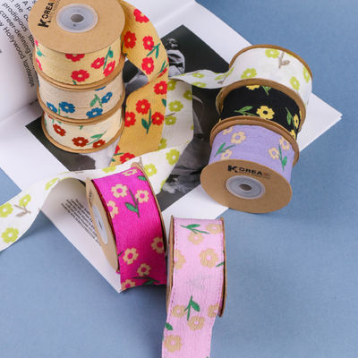 OEM Blossom art floral ruban imprimé 40mm ruban personnalisé avec logo