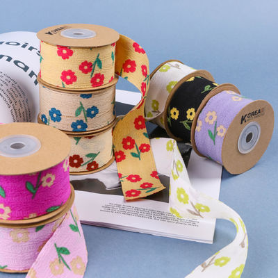 OEM Blossom art floral ruban imprimé 40mm ruban personnalisé avec logo