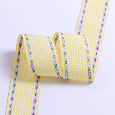 7 mm-38 mm ruban broderie bleue ISO9001 ruban broderie florale