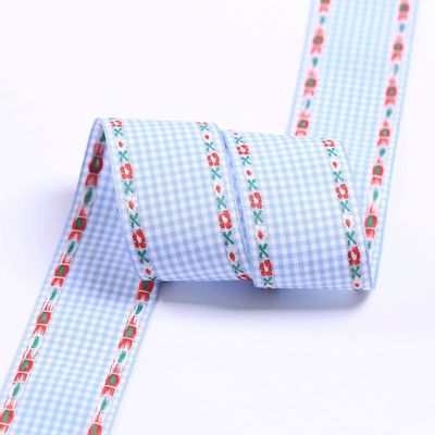 7 mm-38 mm ruban broderie bleue ISO9001 ruban broderie florale