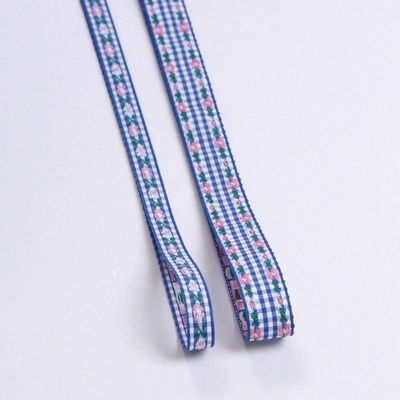 7 mm-38 mm ruban broderie bleue ISO9001 ruban broderie florale