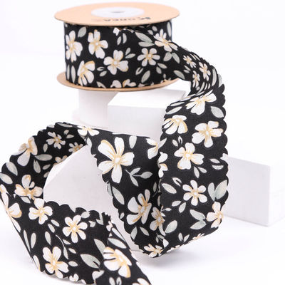 Ruban de grain gros personnalisé floral ruban de bord tissé pour emballage cadeau