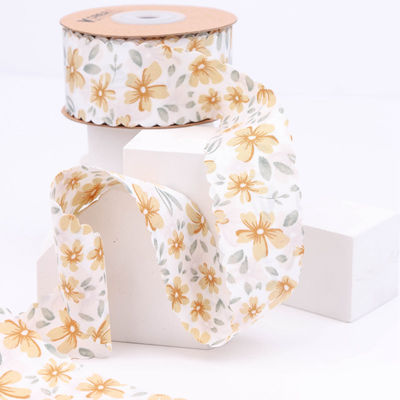 Ruban de grain gros personnalisé floral ruban de bord tissé pour emballage cadeau