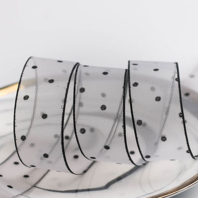 10mm-60mm Dot Velour filé ruban de broderie double face ruban de velours
