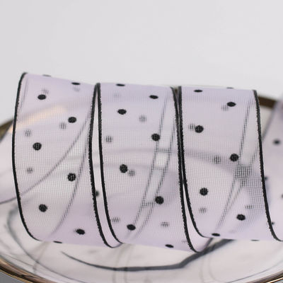 10mm-60mm Dot Velour filé ruban de broderie double face ruban de velours