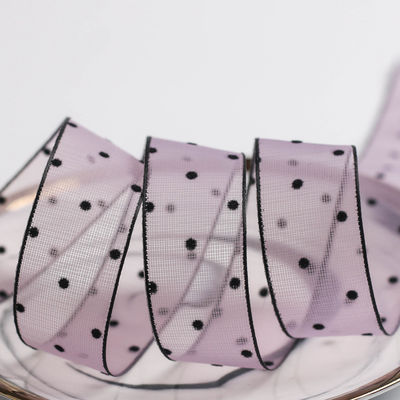 10mm-60mm Dot Velour filé ruban de broderie double face ruban de velours