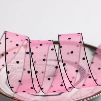 10mm-60mm Dot Velour filé ruban de broderie double face ruban de velours