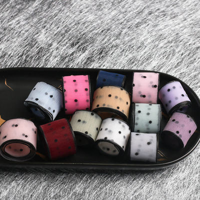 10mm-60mm Dot Velour filé ruban de broderie double face ruban de velours