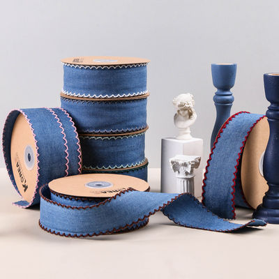 Décoration de vêtements Jeans ruban 38mm double face bord tissé