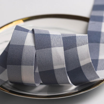 Ruban filaire à carreaux noir et blanc 7 mm-40 mm Polyester