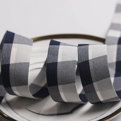Ruban filaire à carreaux noir et blanc 7 mm-40 mm Polyester